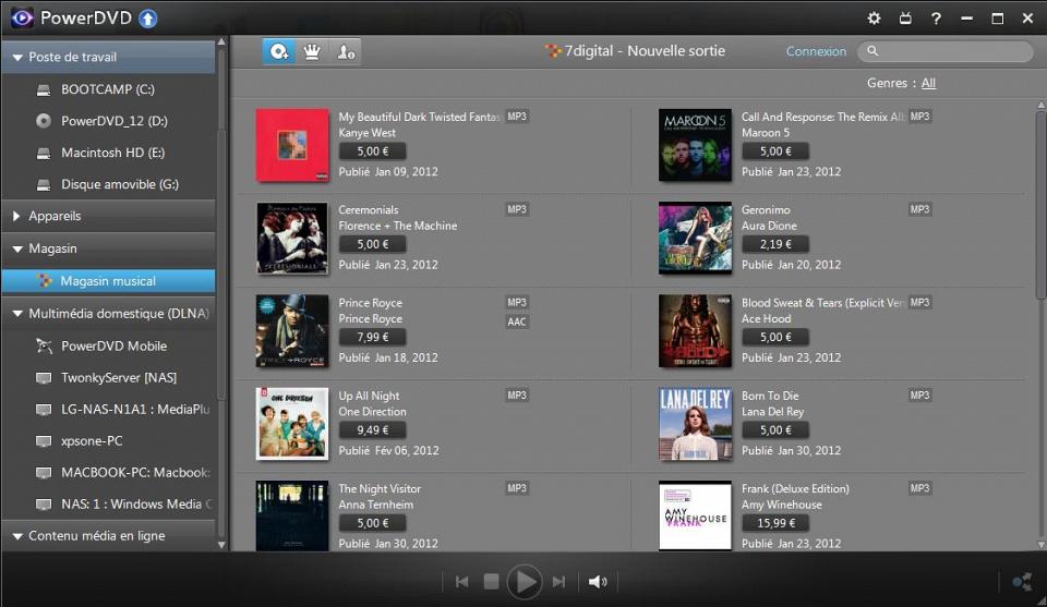 Le catalogue 7Digital