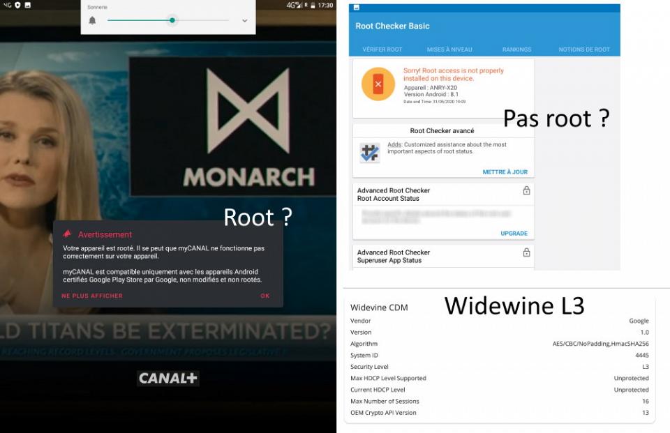 A prori la tablette n'est pas rootée malgré l'annonce de MyCanal