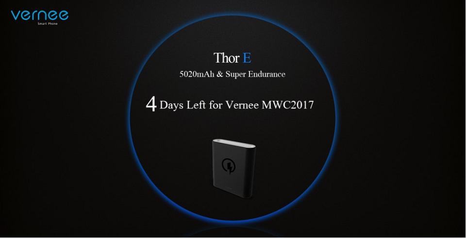 MWC 2017 : Vernee annonce le THOR E avec une grosse autonomie