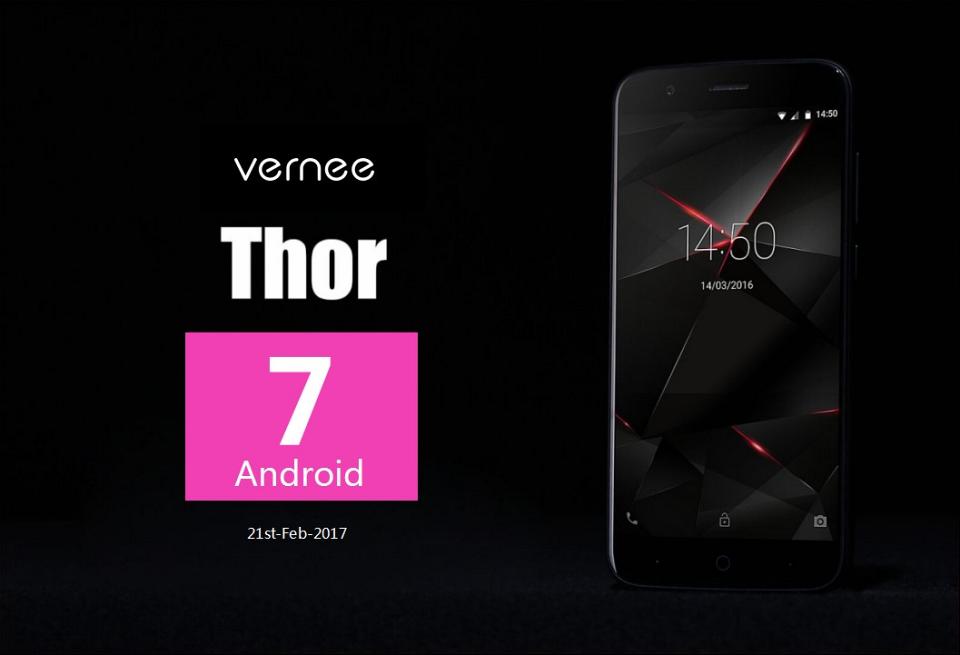 Le smartphone Vernee Thor passe sous Android 7.0