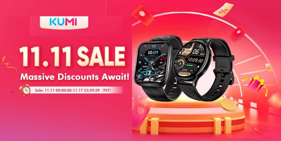 KUMI KU6 Meta et KUMI GW5, 2 Smartwatchs complètes à moins de 20€ pour le 11.11 