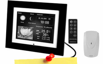 Cadre photo numérique avec station météo Ecran 8" 800 x (...)