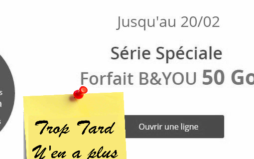 Forfait mobile Bouygues B&You - Appels/SMS/MMS (...)