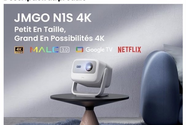 JMGO N1S 4K : le projecteur triple laser 4K à 799 € écran offert