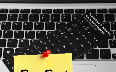 Autocollant clavier AZERTY à prix mini : 0,90 € (...)