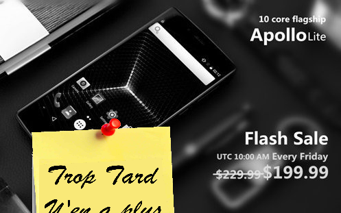 Vente flash sur le Smartphone Vernee Apollo Lite 180€ ce (...)