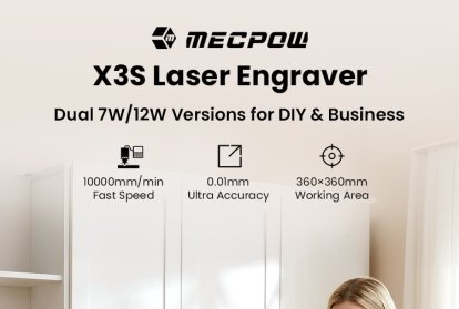 Mecpow X3S : la nouvelle machine gravure laser diode accessible dès 119,99€
