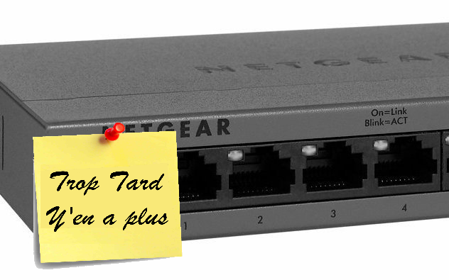 Switch 8 Ports Gigabit Netgear métal GS308-100PES à (...)