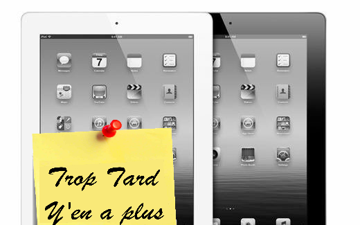Offrez vous un Apple iPad 3 Blanc ou noir pour 404.14€ (...)