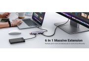 Bon plan relatif Le HUB USB C Ugreen 6 en 1 avec HDMI et lecteur carte à (...)