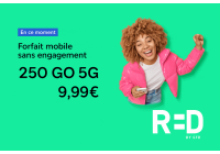 Deal Promotion RED SFR 250GO 5G Appel/sms/mms illimités et 26 (...)