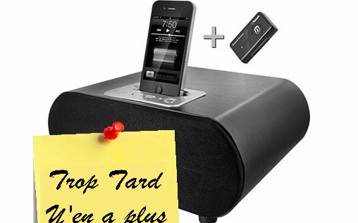 Dock Novodio iPhone iPod Enceinte Bois + adaptateur (...)