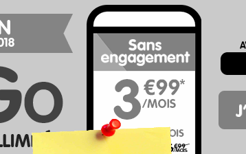 Forfait Smartphone NRJ MOBILE à 50 GO à 3€99 pendant 6 (...)