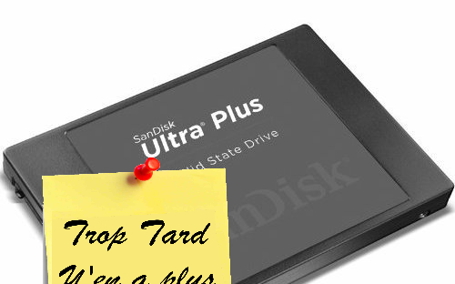 SSD SanDisk Ultra Plus 256GO à 114€90 livré