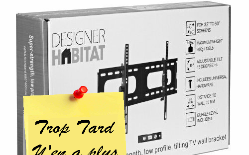 Support mural VESA pour TV LCD LED Plasma 33 à 60 pouces (...)