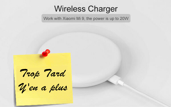 Station QI sans-fil rapide Xiaomi 20W à 19€92
