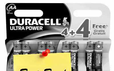 8 Piles AA/LR06 Duracell Plus Alcaline à 2.59€ port (...)