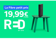 Bon plan relatif 20,99€ par mois la Fibre RED Box, débit 1GBit/s, appels (…)