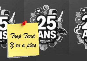 25€ de réduction sur Amazon pour 75€ d'achat