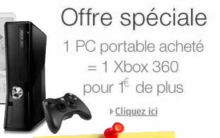 1 PC Portable Toshiba Satellite + 1 Xbox 360 pour 399 € (...)