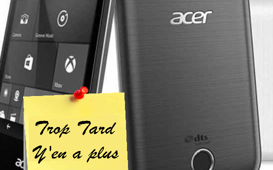Le smartphone Acer Liquid M330 Windows 10 à 39€30 au lieu (...)