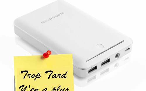 Batterie secours Smartphone RAVPower 14000mAh 2 USB (...)