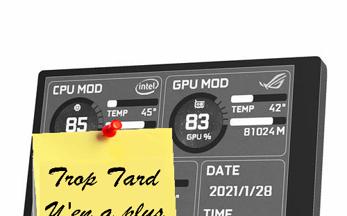 Mini écran 3.5 pouces sur port USB pour monitorer votre (...)