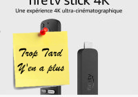 Deal expiré Les lecteurs FireTV Stick en promotion (ex FireTV 4K à (...)