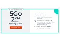 Deal Forfait Cdiscount Mobile Appels/SMS/MMS illimités et 5Go (...)