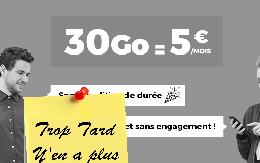 Forfait mobile RED by SFR Appels/SMS/MMS illimités, 30 (...)