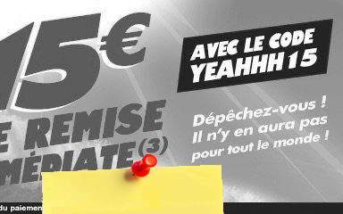 Réduction de 15€ pour 150€ d'achat chez CDiscount