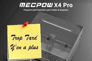 Deal expiré La machine de gravure en caisson Mecpow X4 Pro 22 watts (…)