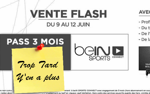 BeinSports Connect pass 3 mois sans engagement à (...)