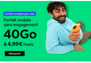 Bon plan relatif Forfait Red by SFR 40 Go 4G/20 Go UE/DOM, Appels, (...)