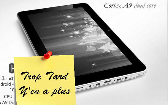 89€ livrée la Tablette Android 4.1 ZENITHINK C93 DUAL (...)
