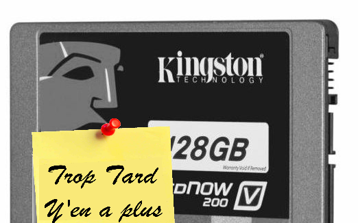 KINGSTON SSD V200, 2.5 pouces - 128Go 69€99 !