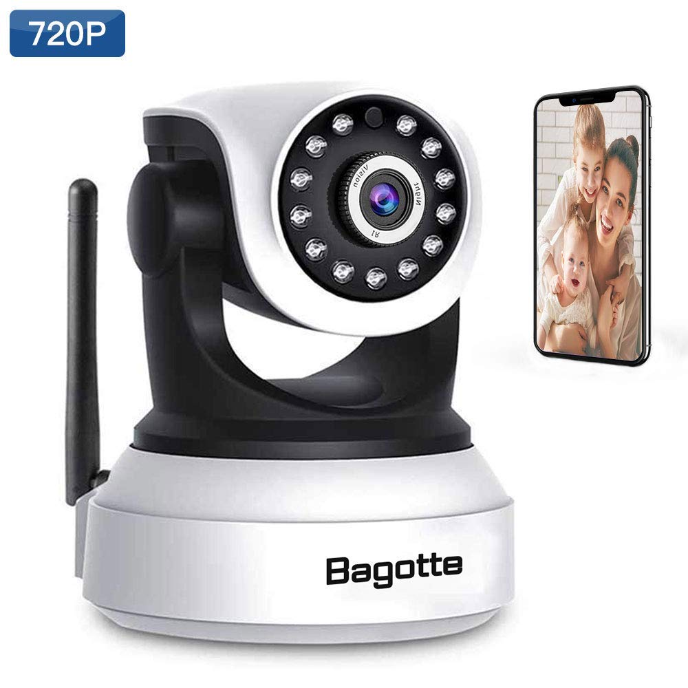Caméra IP WiFi HD motorisée 360°, Vision nocturne, carte mémoire à 24€ @ Amazon