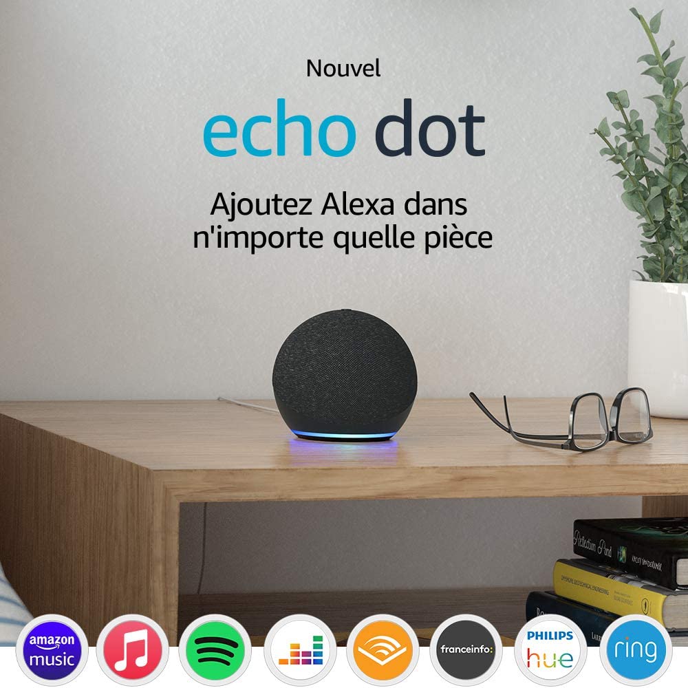 Nouvel Echo Dot 4e génération, Enceinte connectée avec Alexa à 29€99