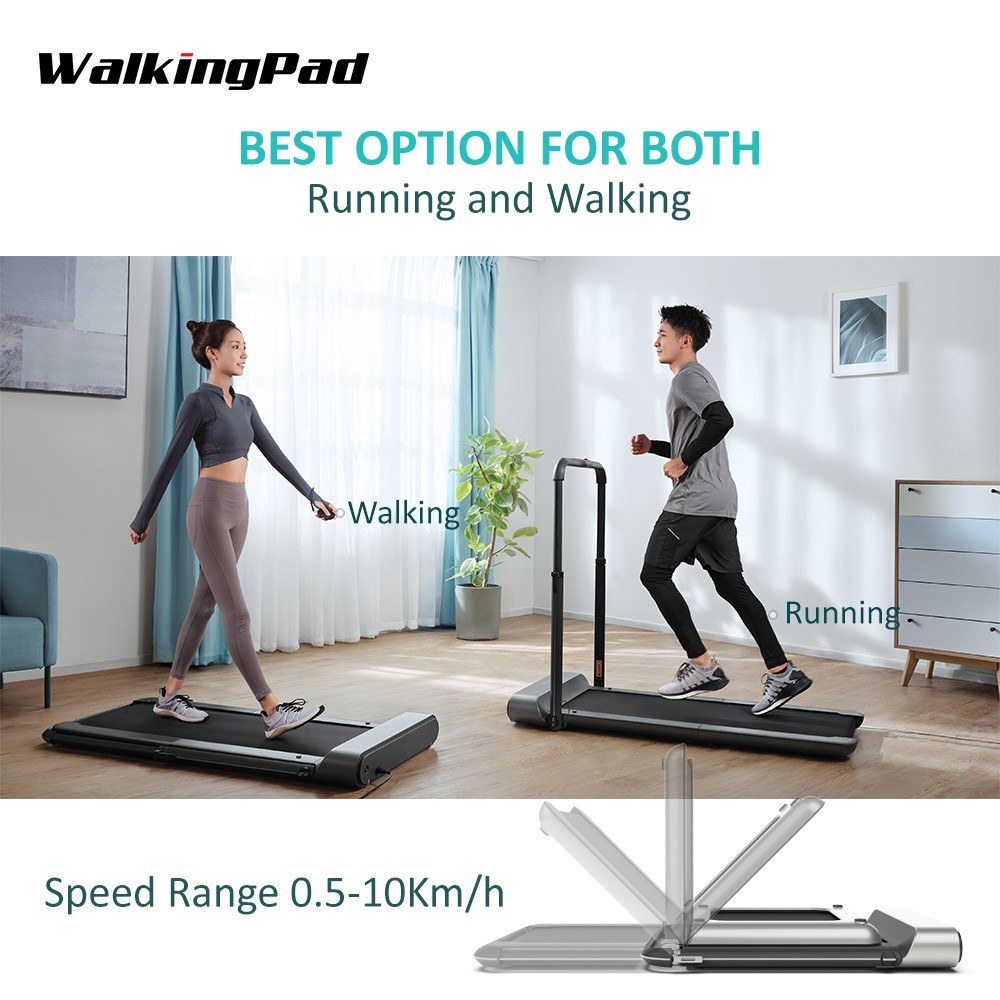 Le tapis de Course Walkingpad R1 Pro pliant mode course et barre de maintien (479€99 Stock Allemagne)
