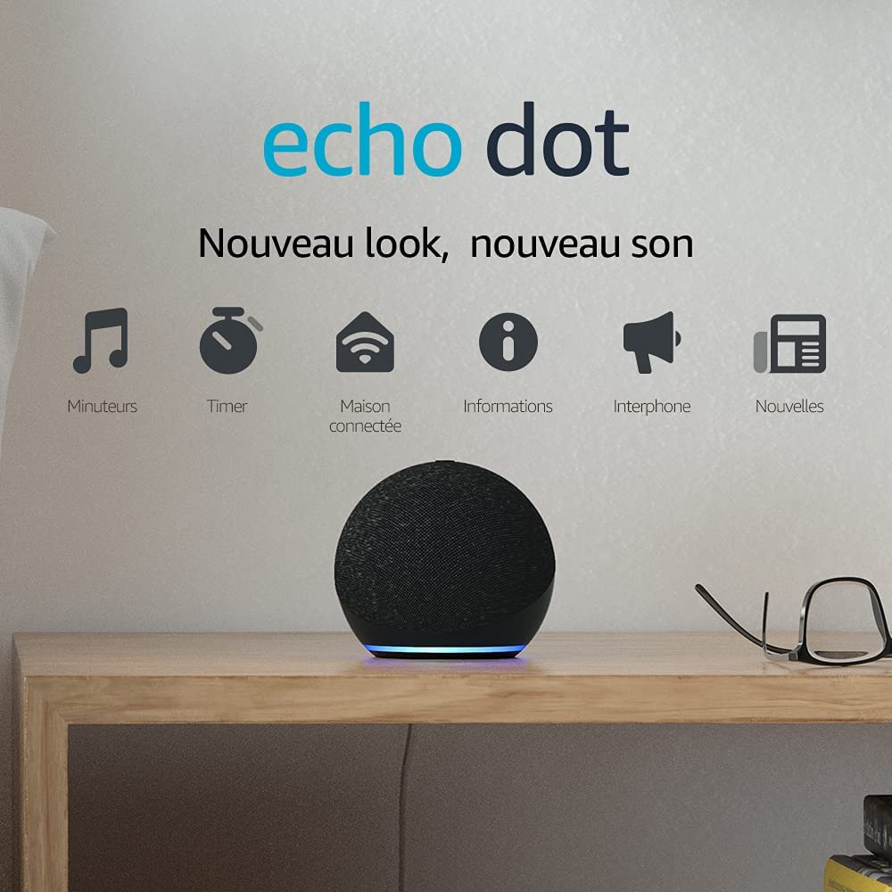 Amazon Echo Dot 4, Assistant vocal / Enceinte connectée à 24€99 (les 2 à 39.98€)