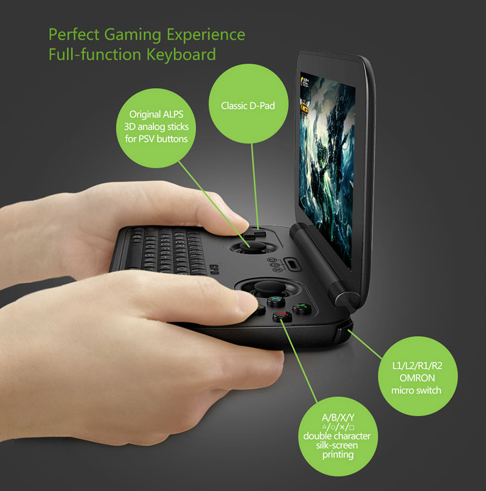 Mini PC Console de jeu GPD WIN, 5.5 pouces, Windows 10, Z8750 à 280€53 