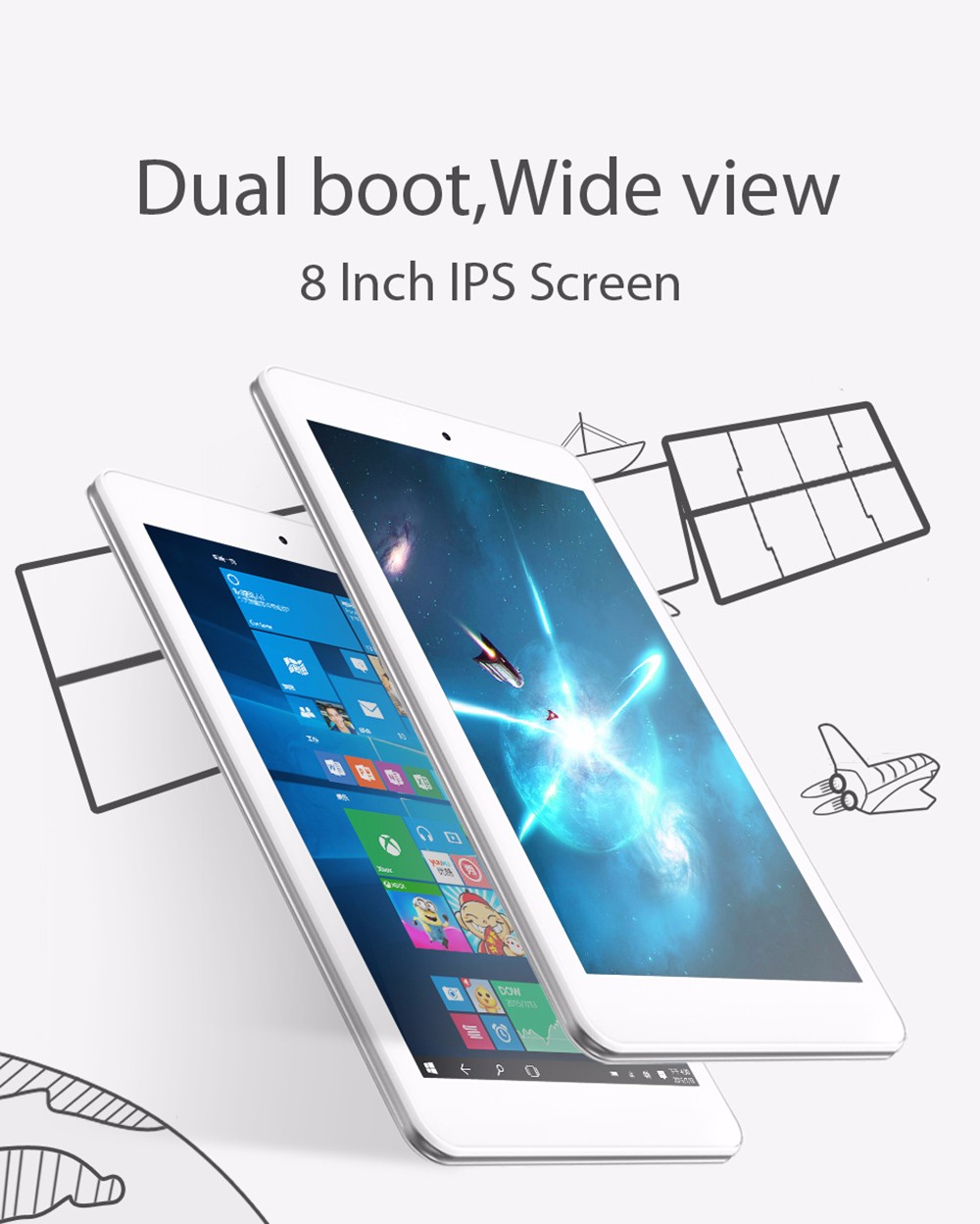 Tablette CUBE iWork8 Air, 8 pouces Android Windows FULL HD 59€99 @ Amazon