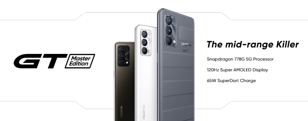 Le Realme GT Master Edition, 5G, Snapdragon 778G 5G, Super AMOLED 120Hz à 237€ livraison de France 