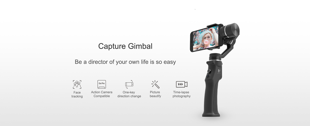 Stabilisateur Funsnap Gimbal pour Smartphone 3 Axes à 62€56