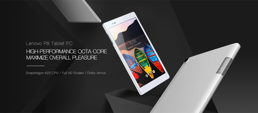 Tablette Android Lenovo P8 édition 3G/4G, 8 pouces, Snapdragon 625 à 117€78