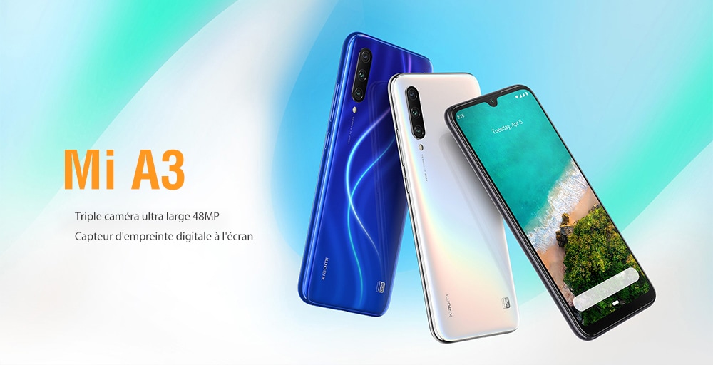 Xiaomi MI A3 version 64GO, smartphone Android ONE sous les 144€
