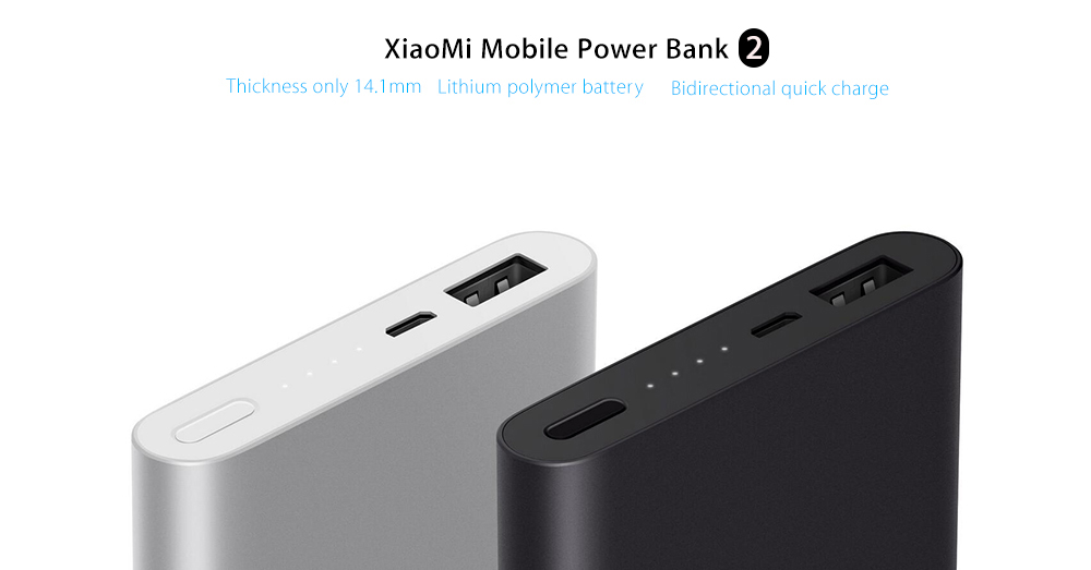 Batterie externe Xiaomi 10000mAh ultra fine à 14€23