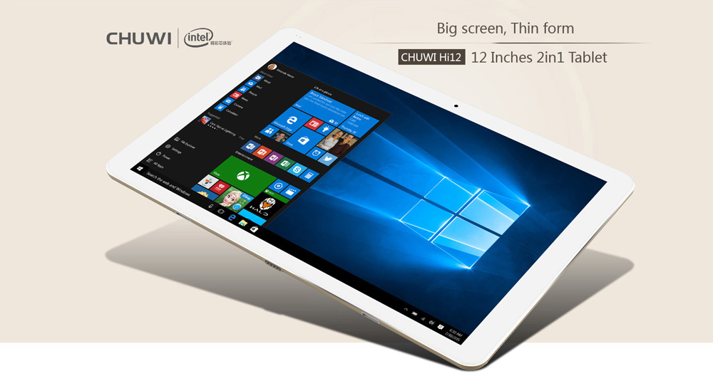 Tablette Chuwi Hi12, Windows 10 et Android, écran Retina à 186€20