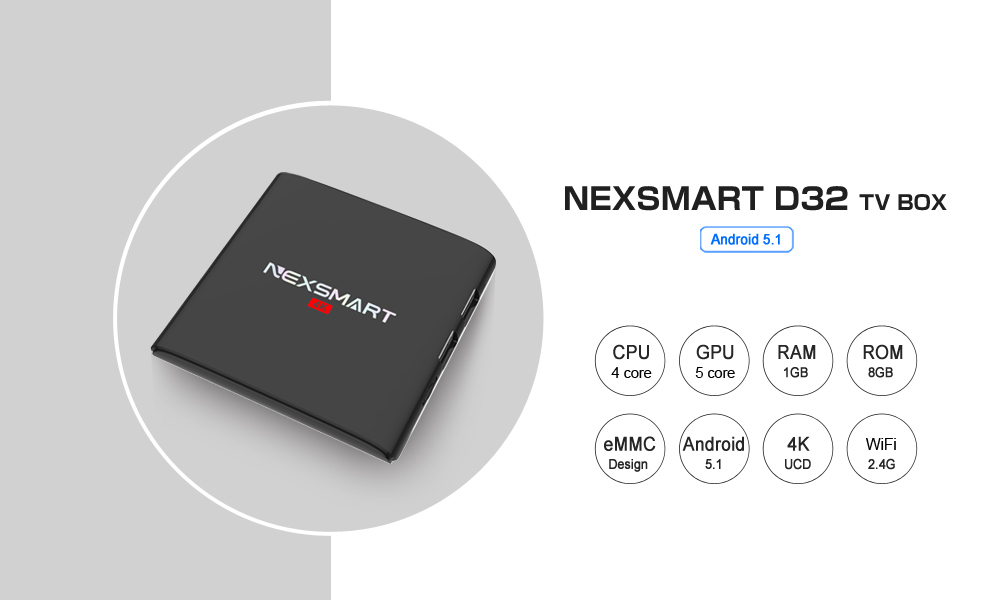 Nouvelle Box TV 4K Android NEXSMART D32 à 23€54