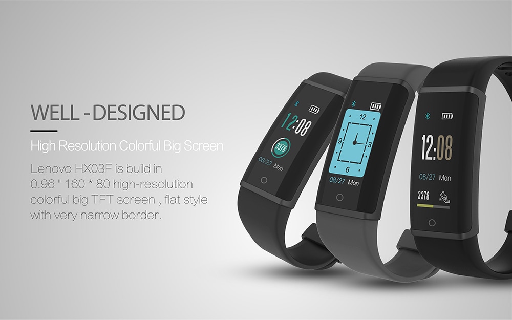 Bracelet d'activité Lenovo HX03F, capteur cardiaque à 15€09 